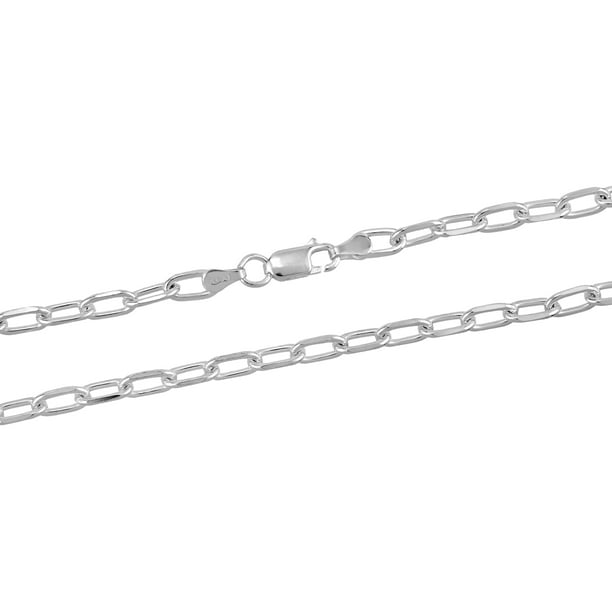 18 inch Rhodium Light Oval Cable Chain. 18 inch Rhodium Light Oval Cable Chain.